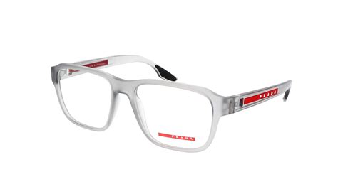 prada linea rossa trasparent brille herren|Prada.